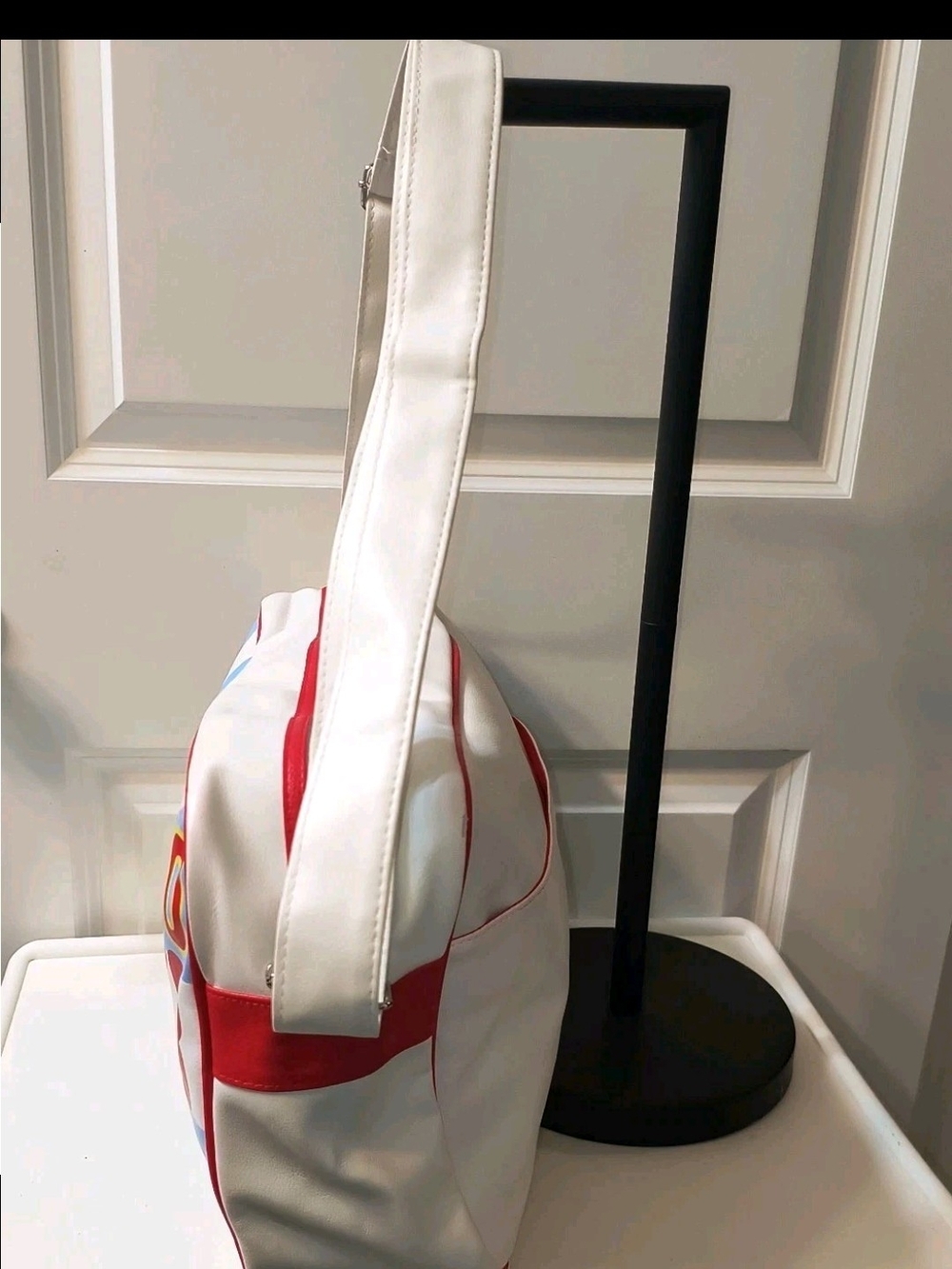 Red and White Accent Shoulder Bag Tokyo 78 Y2K Style By Wanted - Picture 4 of 10